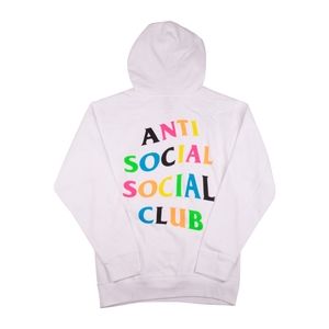 Rainbow Pullover Hoodie In White